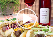 Pinot Noir/Riesling + 4 Gourmet Brats