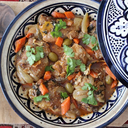 Moroccan Chicken Tagine with Jeweled Couscous