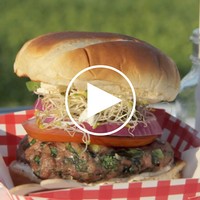 Feta Stuffed Lamb Burgers